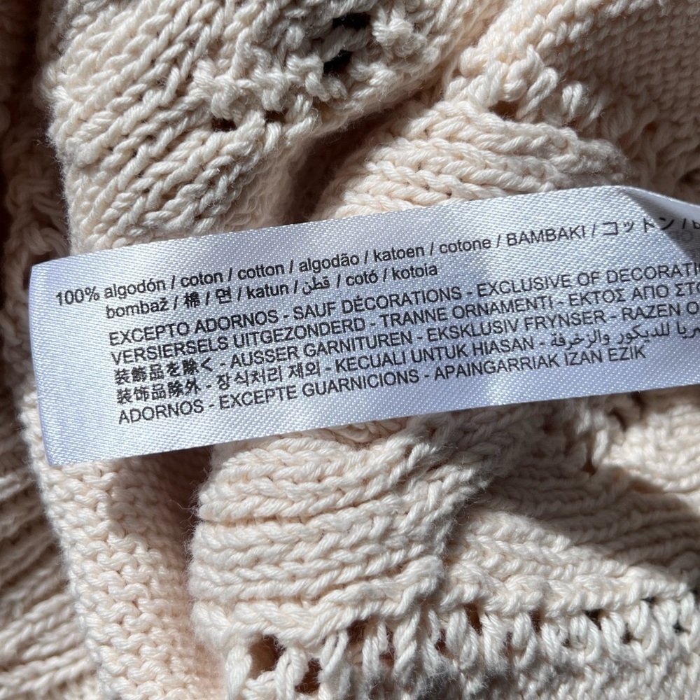 Zara Embroidery Floral Knit Scalloped Hem Vest - Picture 7 of 8